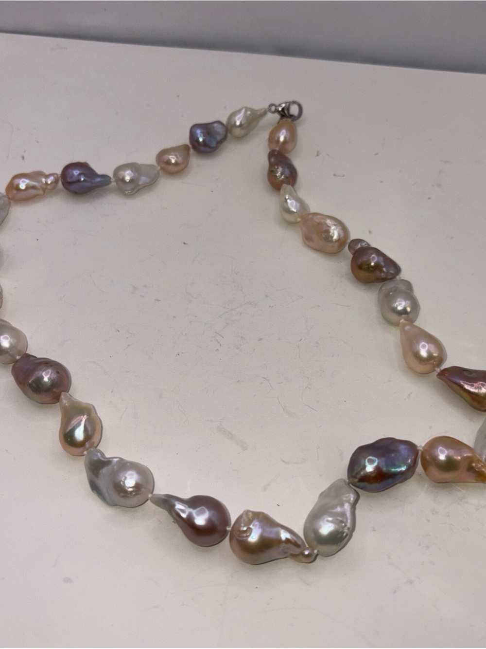 Lucas Lameth Sterling Faux Pearl Necklace LUC 925 CN
